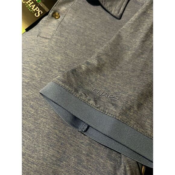 Chaps Men's Blue Golf Polo Shirt Size M 4-Way Stretch Moisture Wicking - Picture 6 of 7
